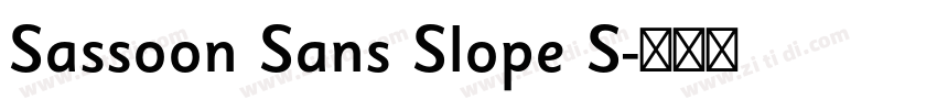 Sassoon Sans Slope S字体转换